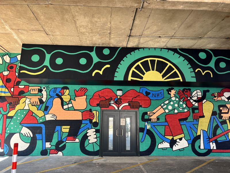 A mural done at our architectural project at the University Hospitals Bristol & Weston NHS Foundation Trust